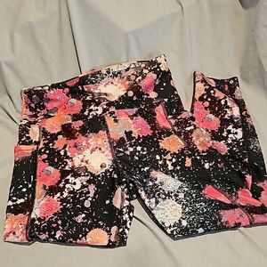 Colorful Splatter Print Leggings